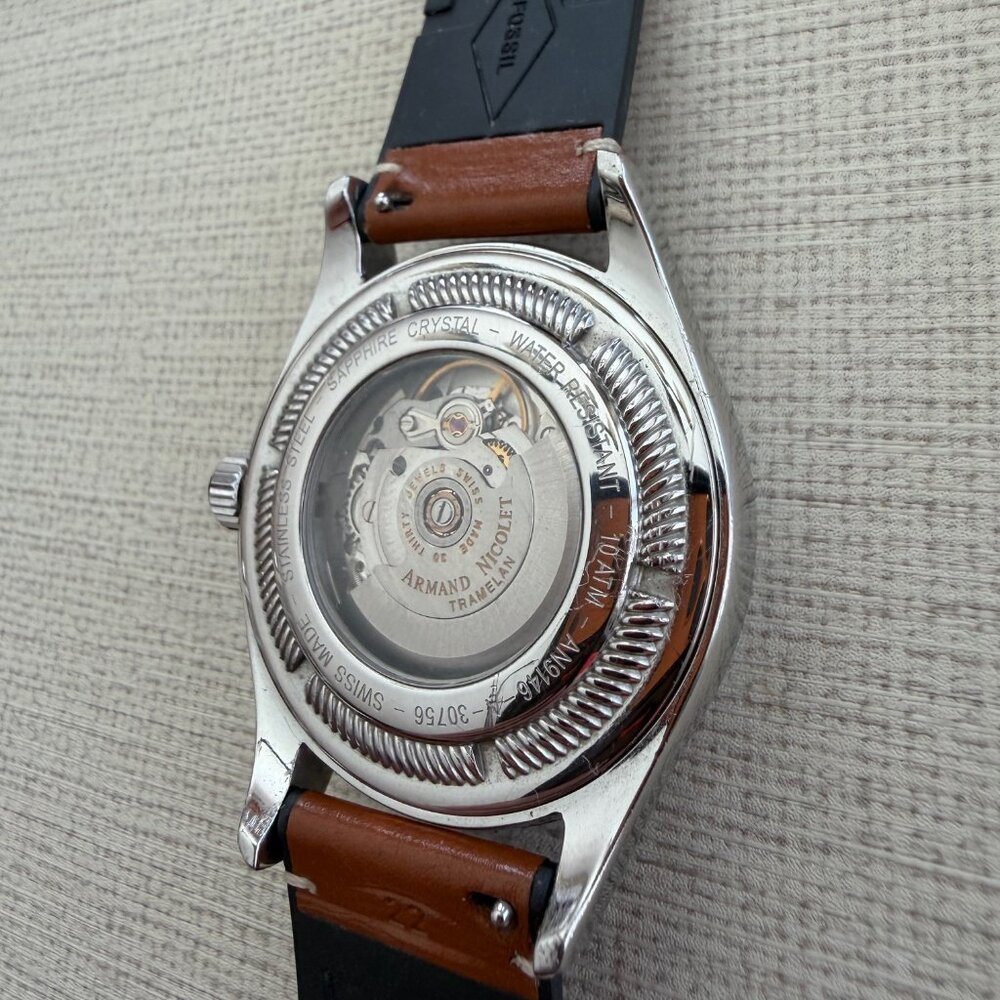 Armand Nicolet Mens Automatic Watch 9140A2-BU-P140BU2 Swiss Made - Picture 8 of 11